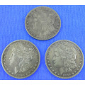 United States Barber Dollar 1879, 1889O & 1900O (one bid for the lot)