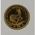 SOUTH AFRICA, 1970 R1 PROOF GOLD