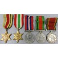 South Africa WW2 Group of Five F. P. Twine
