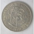 SOUTH AFRICA, 2 SHILLINGS 1936, ABOUT EF