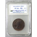 PROOF SOUTH AFRICA PENNY 1958 PF64-RB SANGS