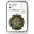 ZAR Kruger Crown 1892 5 Shillings Double Shaft NGC MS63 for Fred90