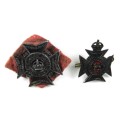 The Royal Rhodesian Cap Badge x 2