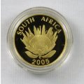 2005 Protea Luthuli 1/10oz Proof Gold Coin