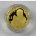 2008 Protea Mahatma Gandhi 1/10oz Proof Gold Coin