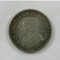 ZAR Kruger 2.5 Shillings 1892 EF