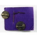 Voortrekker Eeufees 1938 Powder Horn Brooch, Silver Badges & Pin