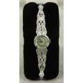Cyma Art Deco 18ct White Gold, Platinum & Diamond Ladies Manual Wristwatch