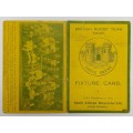 Extremely Rare British Rugby Team 1924 Tour to South Africa Fixture Card