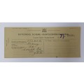 South African Rationing Scheme Coupon Book With Authorization Letter for 5 Gallons of Petrol