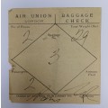Air Union France 1932 Golden Ray (bar & restaurant plane) original photo , ticket & baggage slip