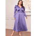 Plus Gigot Sleeve Ruched Dress
