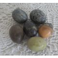 6 SMALL STONE EGGS