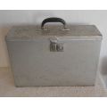 VINTAGE METAL FILING CASE WITH SLEEVES -Cheyney made in England