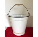 VINTAGE EMAMEL BUCKET made in Czechoslovakia