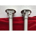 SILVER PLATED CANDLESTICKS heavy and tall