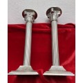 SILVER PLATED CANDLESTICKS heavy and tall