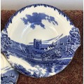 BURLEIGH WARE LIDDED SERVING DISH - Blue & white Balmoral Castle
