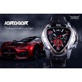 Jaragar Sport Racing Design Mens Automatic Mechanical Triangle Watches Genuine Leather Strap