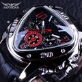 Jaragar Sport Racing Design Mens Automatic Mechanical Triangle Watches Genuine Leather Strap