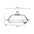 Clear Glass Butter Dish with Lid