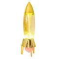 Rocket Tornado Glitter Lamp - 28cm Yellow