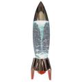 Rocket Tornado Glitter Lamp - 28cm Silver