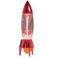 Rocket Tornado Glitter Lamp - 28cm Red
