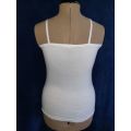 Ladies White Strappy Top with built-in support Size Medium