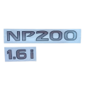 Np 200 1.6i tailgate sticker set in Silver