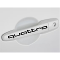 Audi styling set: Metal fender decals, metal keychain and Quattro stickers