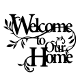 Black Vinyl Home Decor Wall Art - Welcome To Our Home