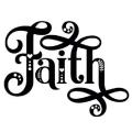 Faith Sticker Black Vinyl Religious Wall Art