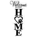 Welcome Home Sticker Black Vinyl Animals Wall Art