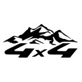 Decorative 4x4 Sticker with Mountains