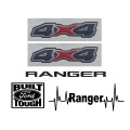 4x4 Loading Box Sticker Compatible with Ford Ranger with decorative sticker