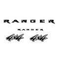 Decorative tailgate sticker set compatible with any Ford Ranger - Black