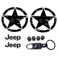 Jeep styling set: Metal Keychain and valve caps, door and fender stickers - Classic