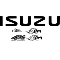 Tailgate Sticker Compatible with Isuzu with mix sticker set - Black