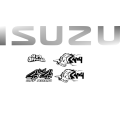 Tailgate Sticker Compatible with Isuzu with mix sticker set - Chrome
