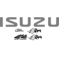 Tailgate Sticker Compatible with Isuzu with mix sticker set - Grey