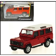 Red/White Cararama 1:43 Model Car Hongwell Land Rover Defender 110 