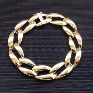 9 ct Gold Designer Bracelet ( 20.5 cm x 14 mm )