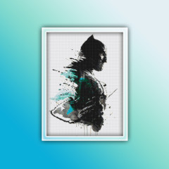 Patterns - Batman 1 Cross Stitch Pattern in PDF to Print at Home -  Watercolor Cross Stitch was listed for  on 2 Jun at 11:46 by  FromTheFaerieRealm in Johannesburg (ID:557937293)