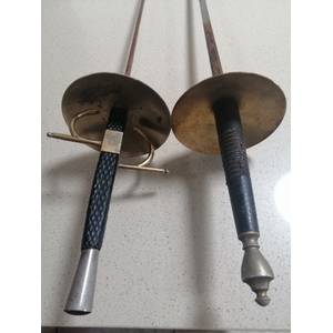 ###  Set of 2 Vintage Toledo Spain Fencing foils/swords Ideal ornaments or collectors items ###