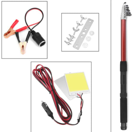 12V LED Camping Lights Meters Telescopic Fishing Pole, 48% OFF