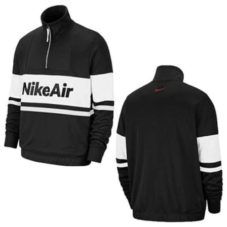 Nike Men's Air Half Zip Track (LOOSE FIT) Sweatshirt Black/ White CJ4836  010 Size Medium | bobshop.co.za