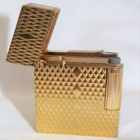 A magnificent & extremely rare French made S.T. DuPont gold plated 