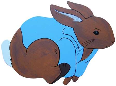 Wall Decor - Wooden Peter Rabbit Running Fast Cut-Out was sold for R43 ...