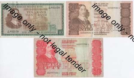 Other South African Bank Notes - Lot of 7 old SA banknotes in decent ...